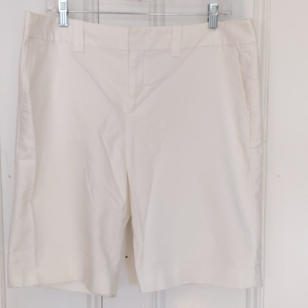 White BR Bermuda shorts